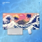 Eco-friendly Sea Waves Mouse Pad 4mm Thickness for Gaming Keyboard USB Anti-slip Rubber Base Desk Mat